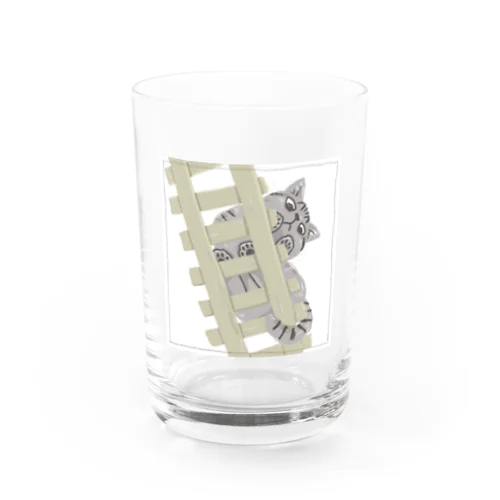 見下ろすネコ Water Glass