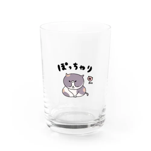 ぽっちゃりネコ Water Glass