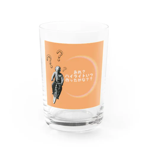 自転車に乗るアインシュタイン Water Glass