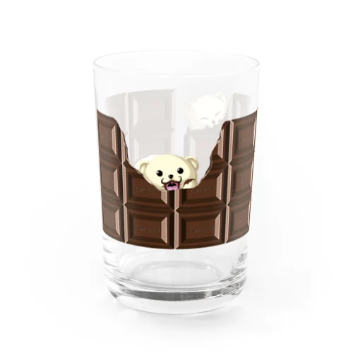 チョコレートれぷくま グラス Water Glass