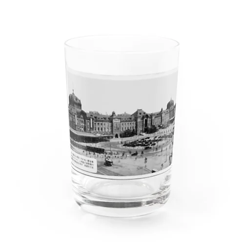 ヴィンテージ写真　戦前の東京駅 （アンティーク ポストカード） Water Glass