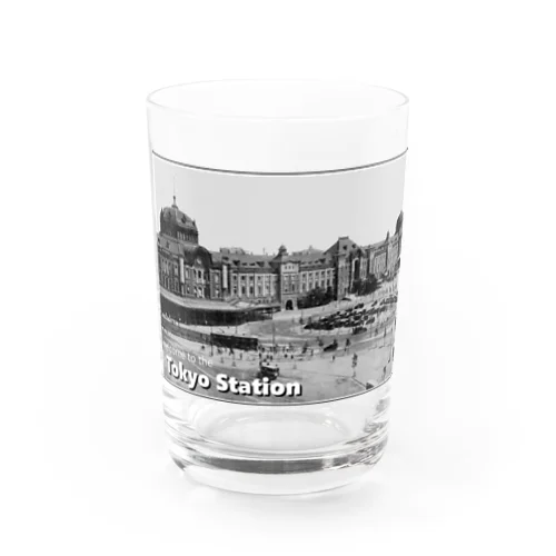 ヴィンテージ写真　戦前の東京駅 （モノクロフォト） Water Glass