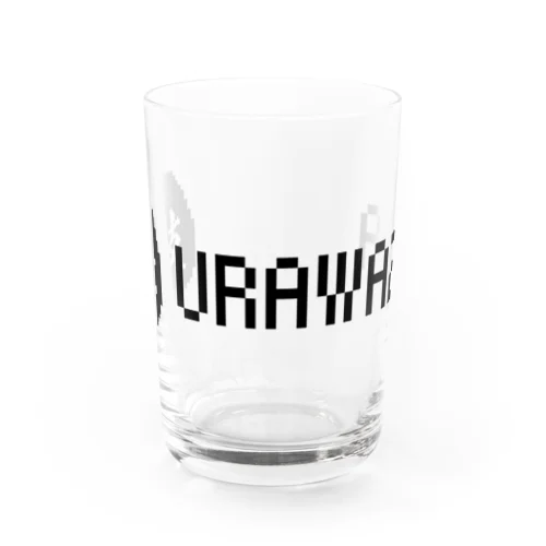 URAWAZA・黒ロゴ Water Glass