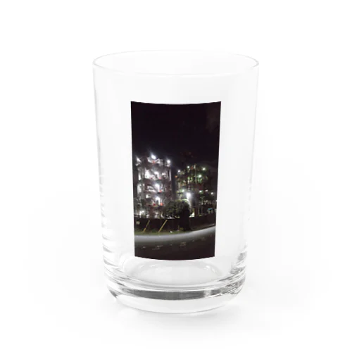 パンクな工場夜景モノクロ Water Glass