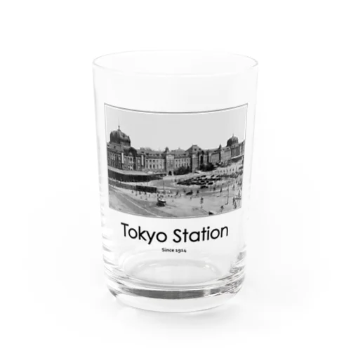 ヴィンテージ写真　戦前の東京駅 （モノクロフォト） グラス