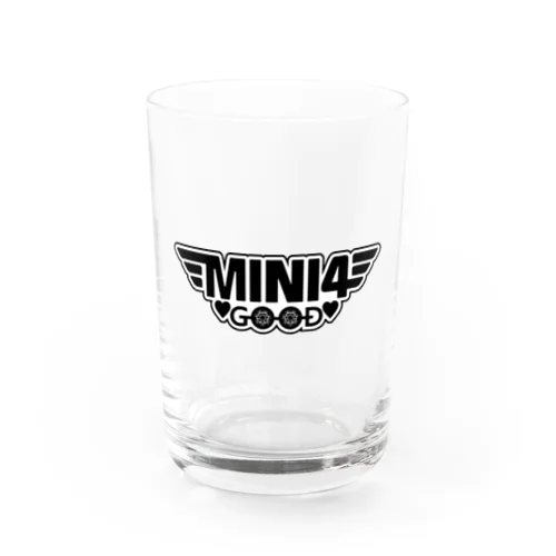 mini4goodロゴブラック グラス