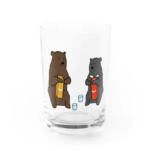 ヒグマとツキノワグマと日本酒 Water Glass