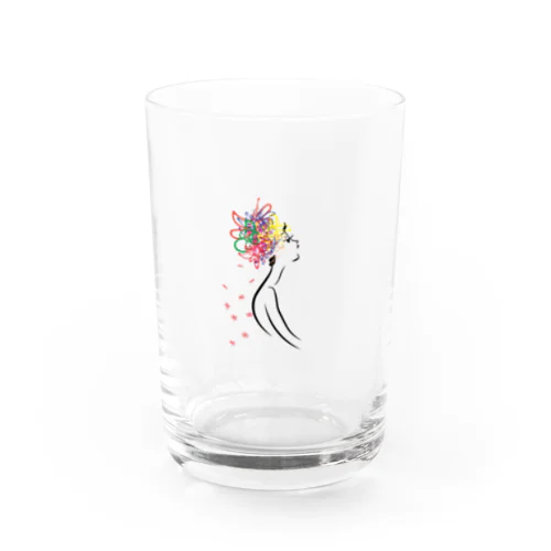 平和を祈る女性 Water Glass