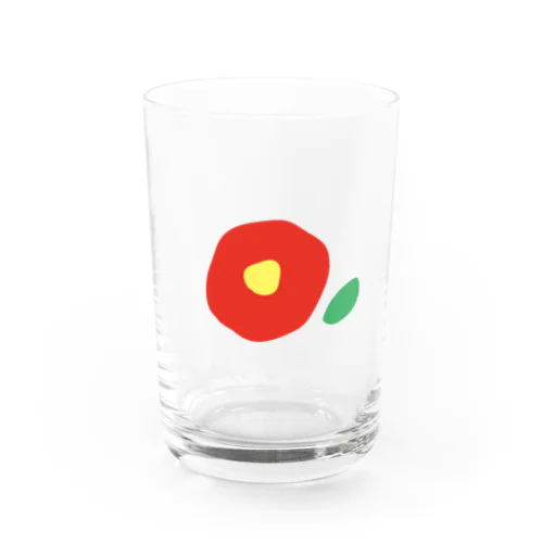 椿（赤） Water Glass