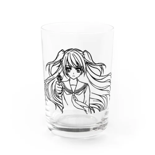 女子高生とリボルバー Water Glass