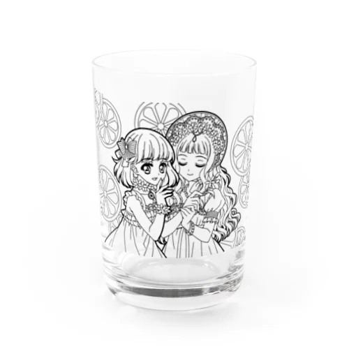 レモンの妖精（線画） Water Glass