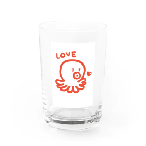 恋するタコ Water Glass