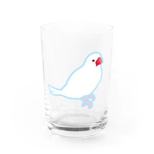 白文鳥ワンポイント グラス
