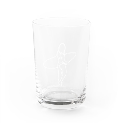 Surf girl Water Glass