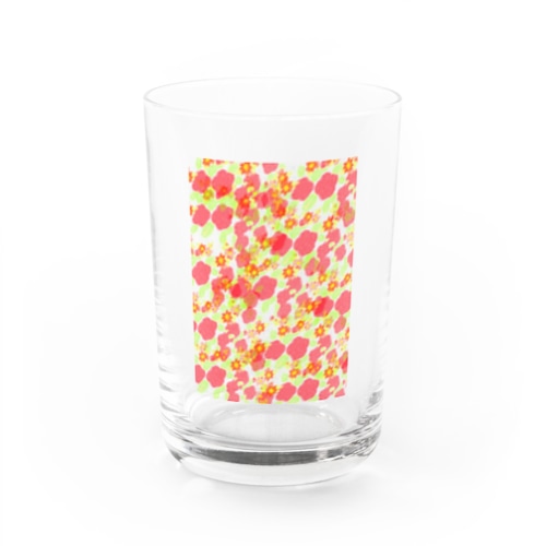 レトロな家具にありがちな花 Water Glass