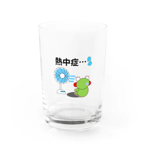 熱中症のかえるさん Water Glass