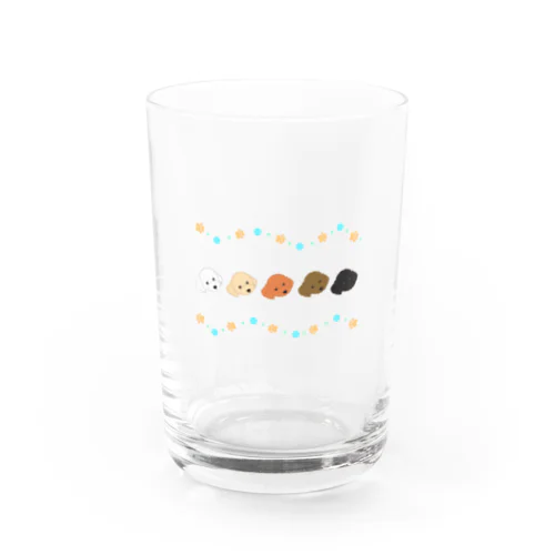 プードル5レンジャー　あしあと冬 Water Glass