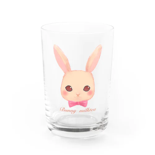 Bunny milktea(ピンクリボン) Water Glass