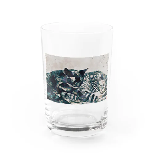 ネコで飲も Water Glass