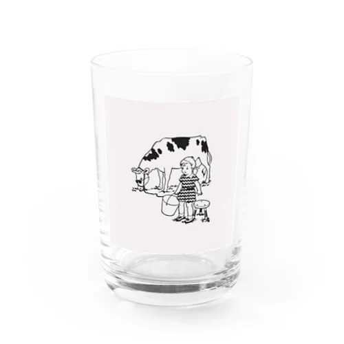 サングラスをかけた牛と男の子 Water Glass