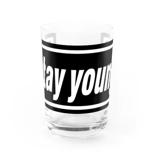 stay young-ステイヤング-BOXロゴ Water Glass