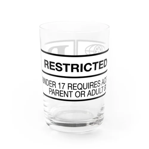 R RESTRICTED Water Glass