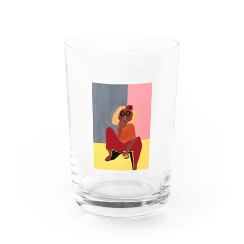 Cool lady. Water Glass