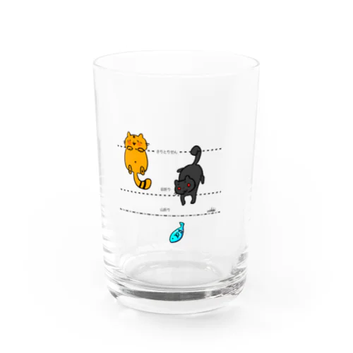 切り取り線で遊ぶ猫① Water Glass