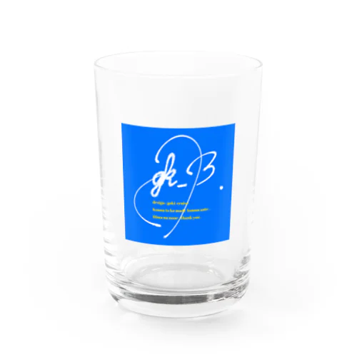 ボックスロゴ。(Blue) Water Glass