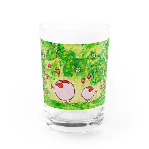 すずめがちゅん Water Glass