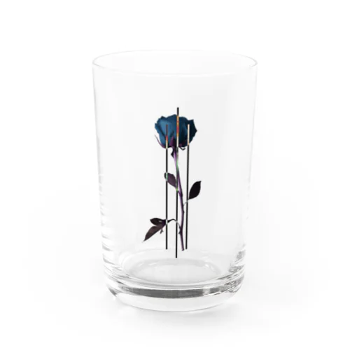 Blue rose Water Glass