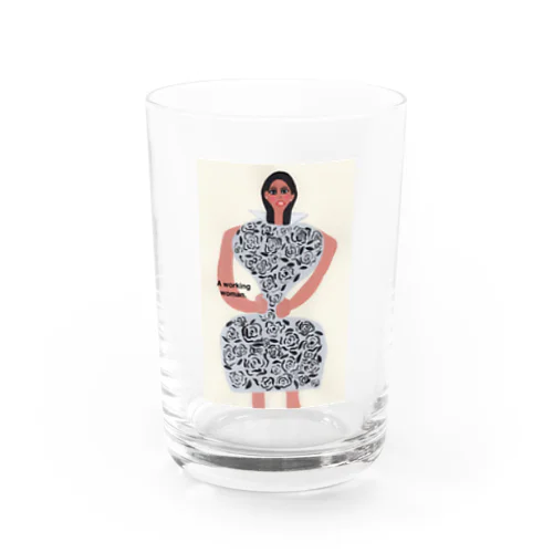 Working a woman. Water Glass