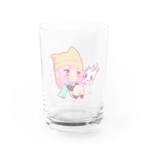 まりにゃんとクロエ Water Glass