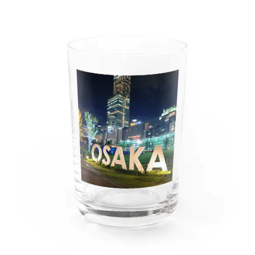 大阪の街 Water Glass