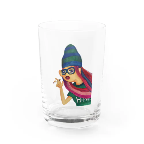 HIPPIE GIRL Water Glass