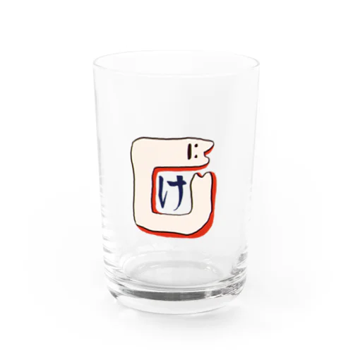 しかく　けの字 Water Glass