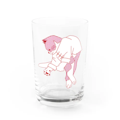 【赤ドット】猫功夫(猫カンフー) Water Glass