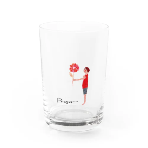 「Prayer」花と少年 Water Glass