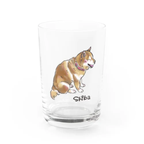 Happy Smile♡　柴犬 Water Glass