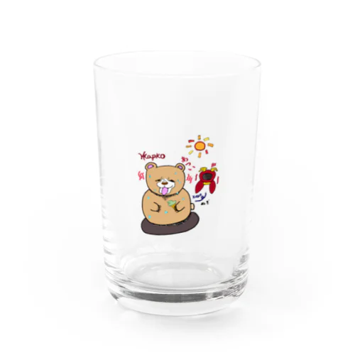 クマのマトリョーシカ（あつい） Water Glass