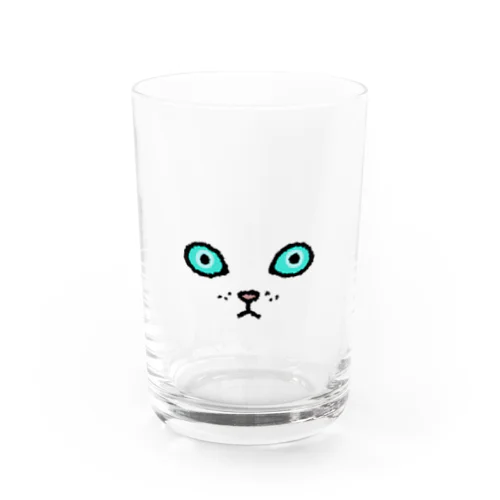 ねこグラス・あお Water Glass