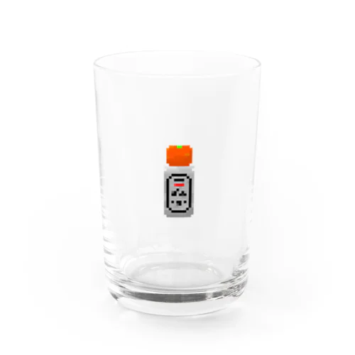 ドット絵 アルミ缶の上にあるミカン Water Glass