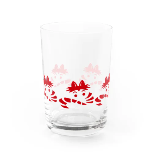 ぐるっとあきにゃん Glass RED Water Glass