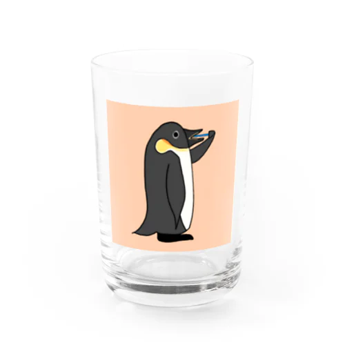 歯磨きペンギン　コップ　ピンク Water Glass