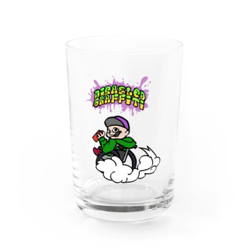 Disabled Graffiti Water Glass