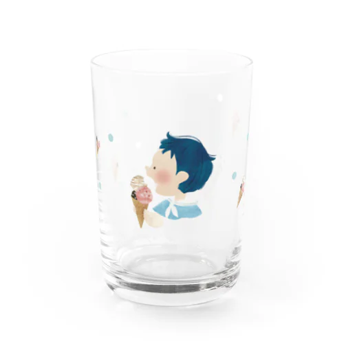 ３時のおやつはアイスクリーム Water Glass