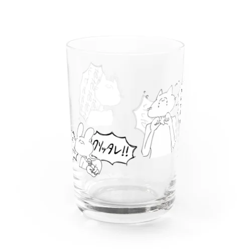 さけぶねことうさぎたち Water Glass