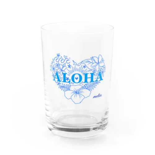 Aloha Heart 青 Water Glass