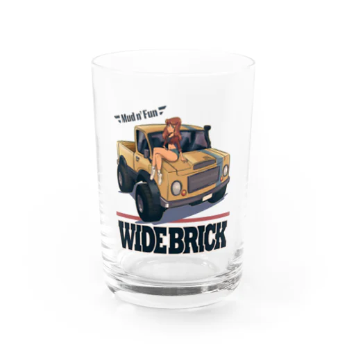 "WIDE BRICK" Water Glass