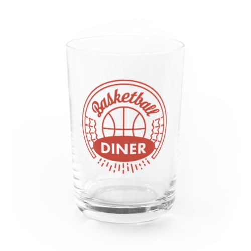 Basketball Diner ロゴ円 Water Glass